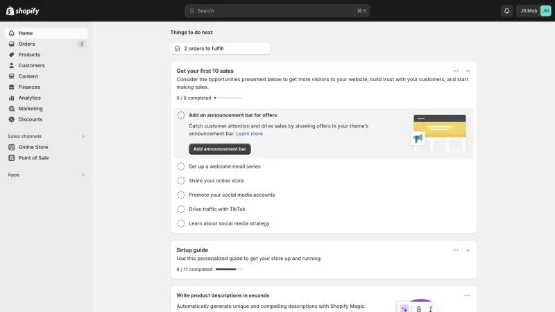 Shopify — E-commerce UI, screenshot 1095