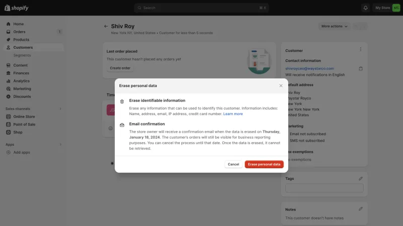 Shopify — E-commerce UI, screenshot 1102