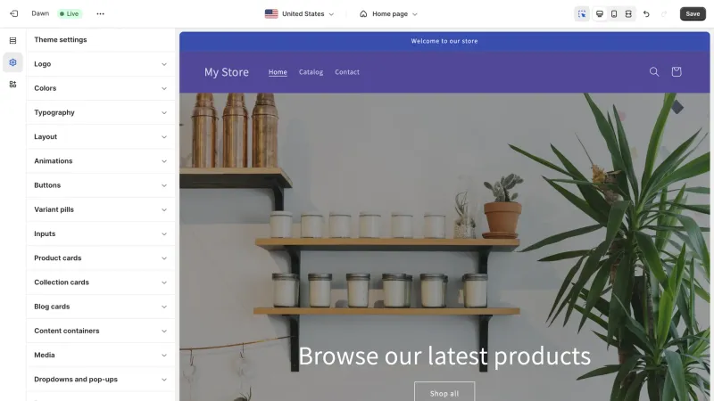Shopify — E-commerce UI, screenshot 1113