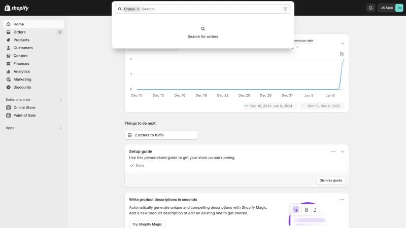 Shopify — E-commerce UI, screenshot 1119