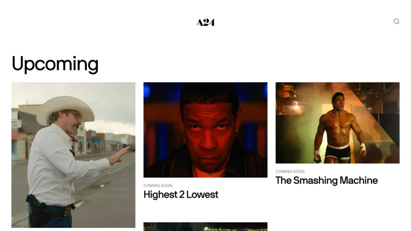 A24 — Showcase Section, скриншот 1/5