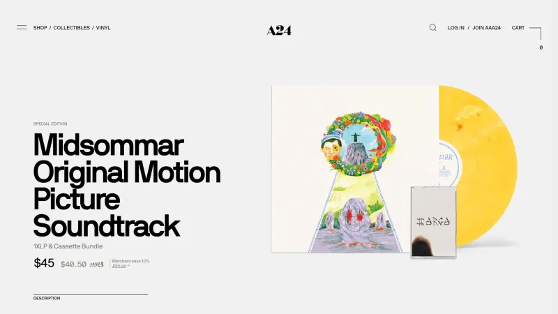 Store — A24, Entertainment UI