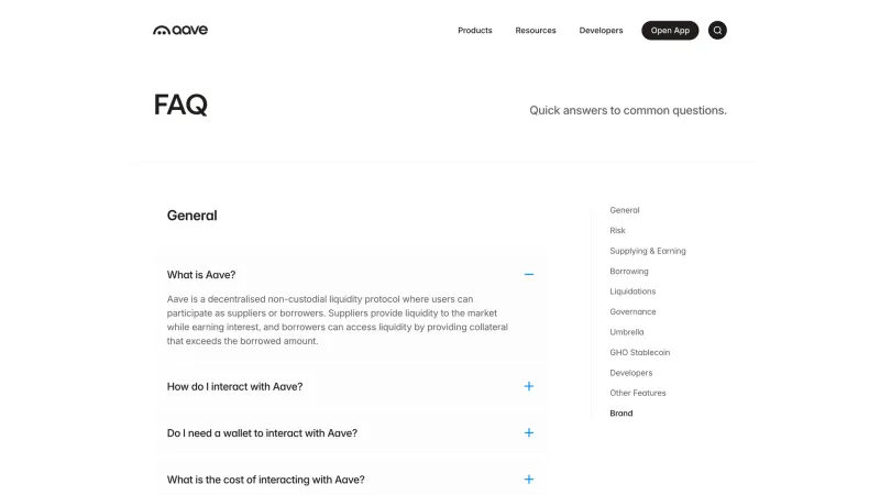 Aave — FAQ, скриншот 4/6
