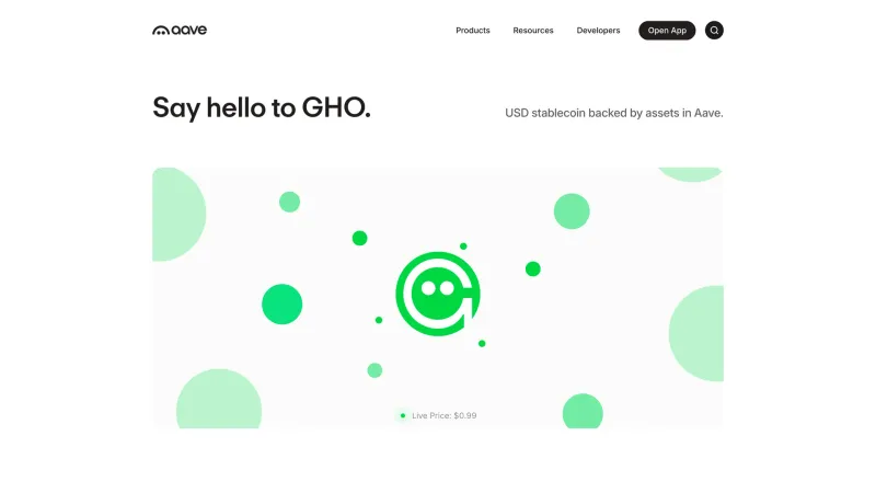 Stats Section — Aave, Fintech UI