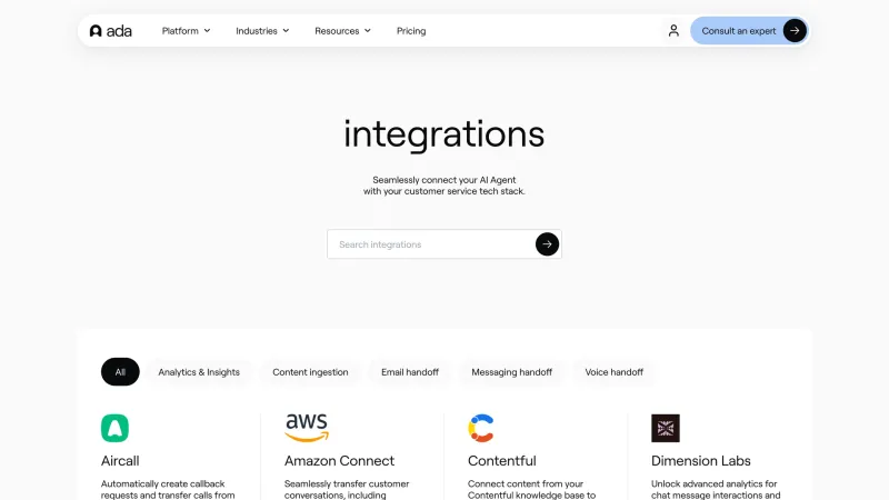 Hero Section — Ada, AI & ML UI