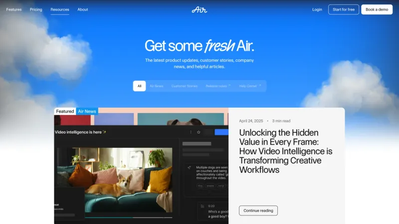 Air — Blog, CTA Section, скриншот 1/2