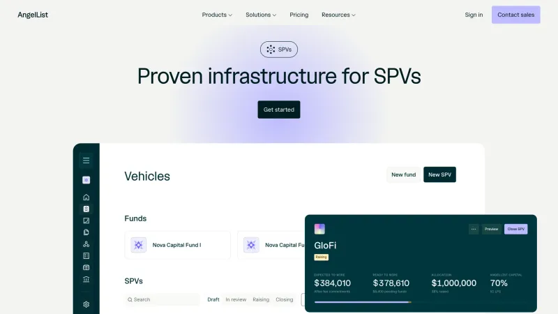 Features — AngelList, Fintech UI