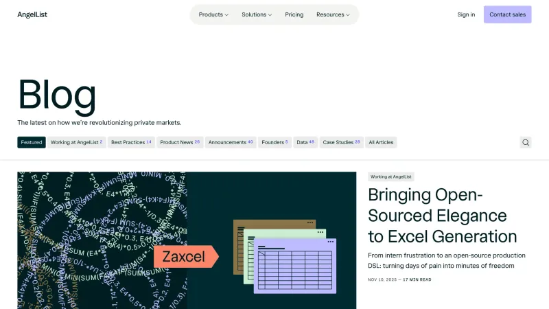 Blog — AngelList, Fintech UI