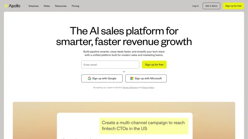 CTA Section — Apollo, SaaS UI