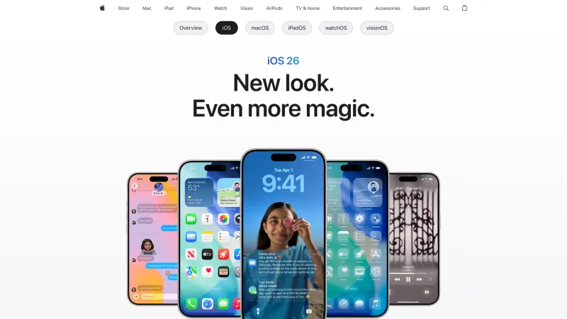 Hero Section — Apple, Technology UI
