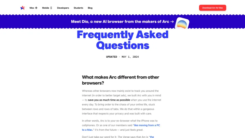Arc — Developer Tools