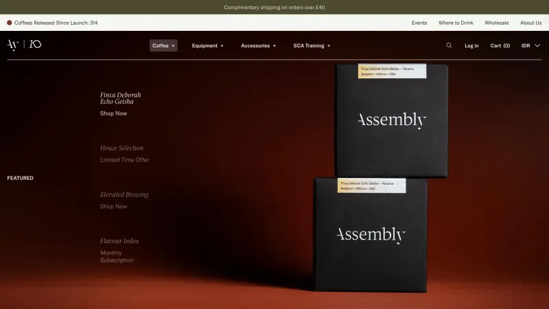 Store — Assembly Coffee, Food & Drink UI