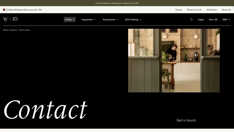 Contact — Assembly Coffee, Food & Drink UI
