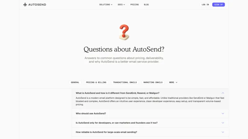Autosend — FAQ, скриншот 7/7