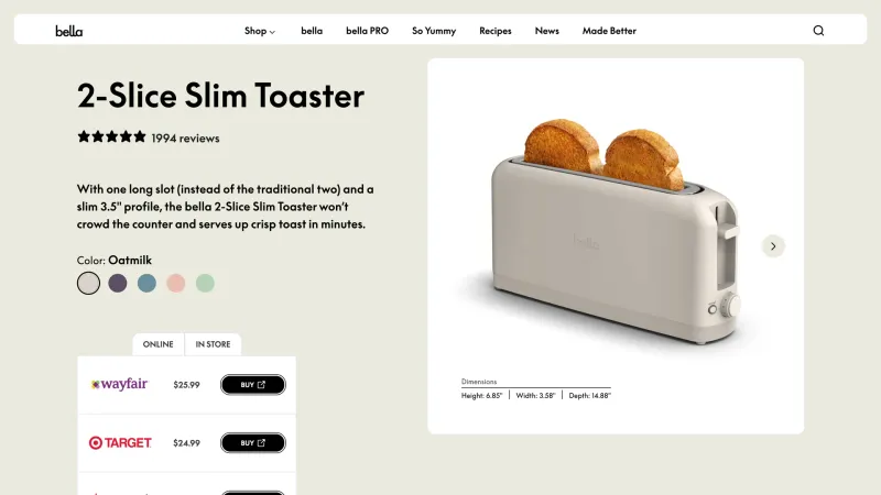 Store — Bella, E-commerce UI