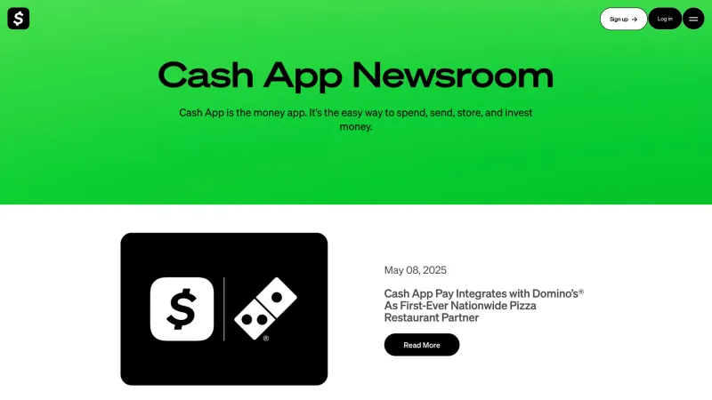 Footer Section — Cash App, Fintech UI