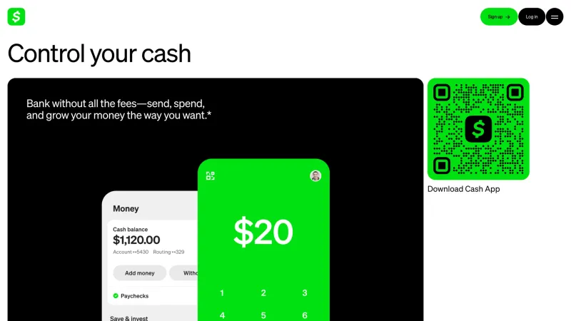 Footer Section — Cash App, Fintech UI