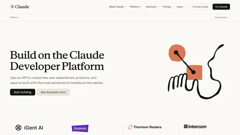 Hero Section — Claude, AI & ML UI
