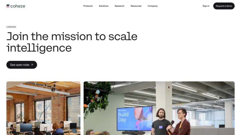 Stats Section — Cohere, AI & ML UI