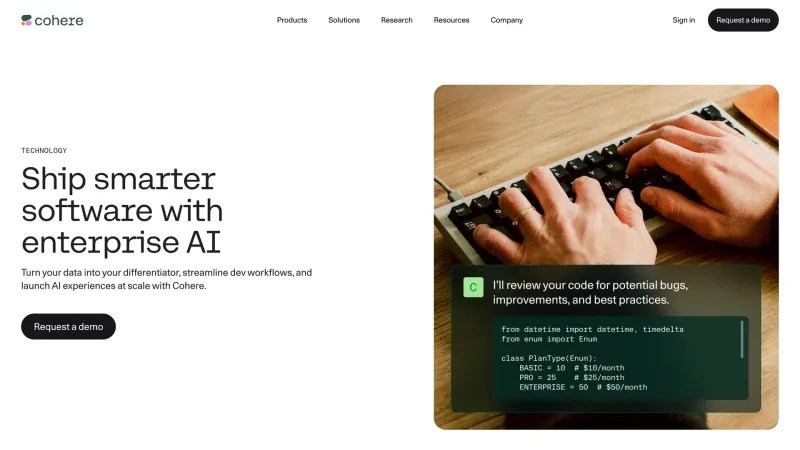 Features — Cohere, AI & ML UI