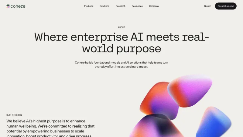 Cohere — About, Social Proof, скриншот 6/11