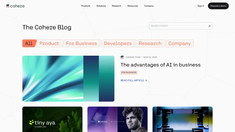 Blog — Cohere, AI & ML UI