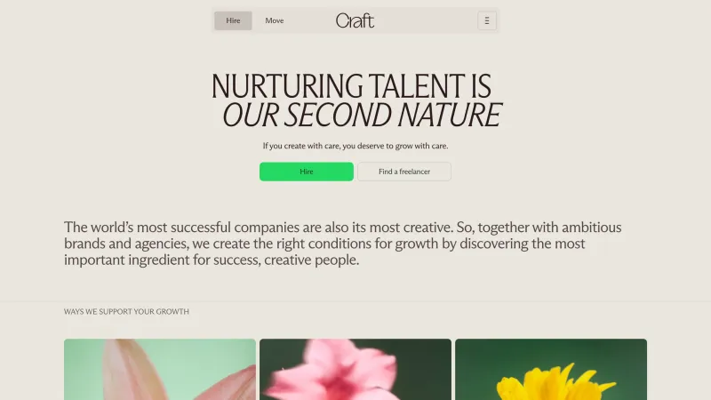 About — Craft Agency, Design UI