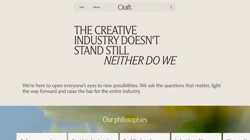 About — Craft Agency, Design UI