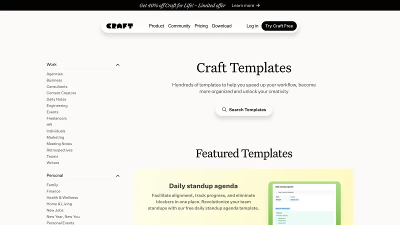 Downloads — Craft, Productivity UI