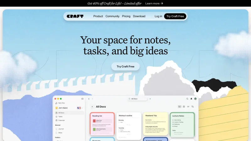 Downloads — Craft, Productivity UI