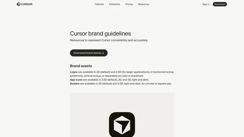 Downloads — Cursor, Developer Tools UI