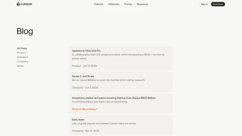 Cursor — Blog, скриншот 4/7