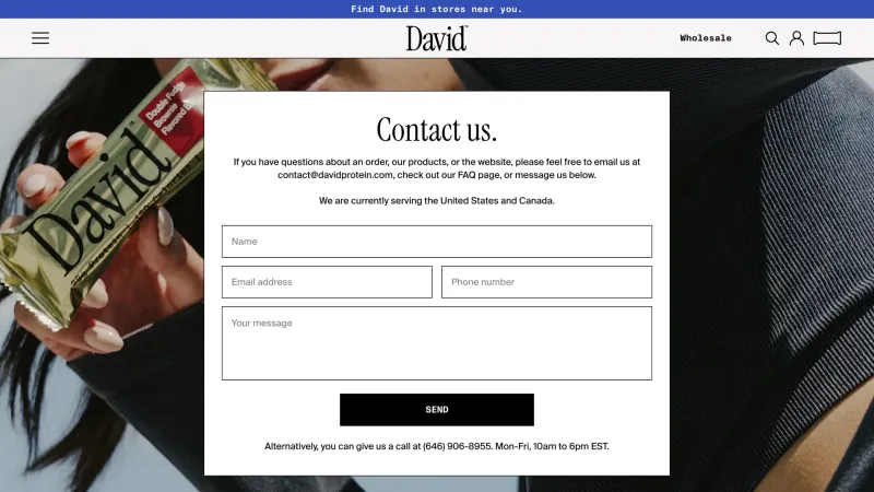 Contact — David, Food & Drink UI