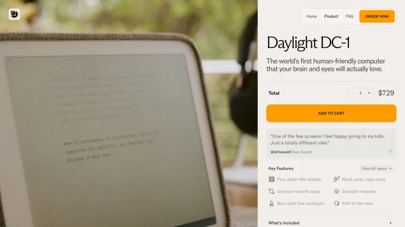 Daylight — Features, Social Proof, скриншот 4/4
