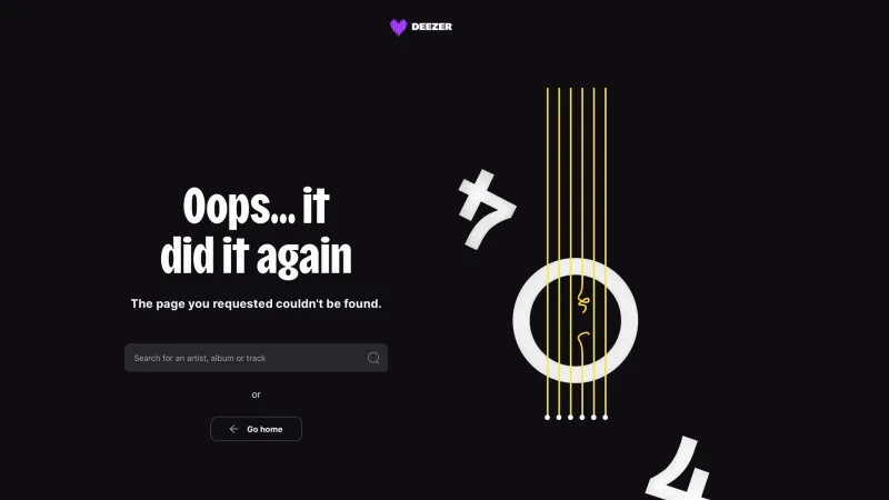 Deezer — 404, скриншот 3/9