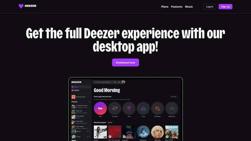 Downloads — Deezer, Entertainment UI