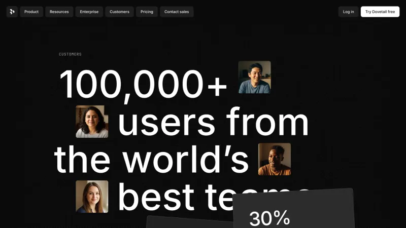 Stats Section — Dovetail, Analytics UI