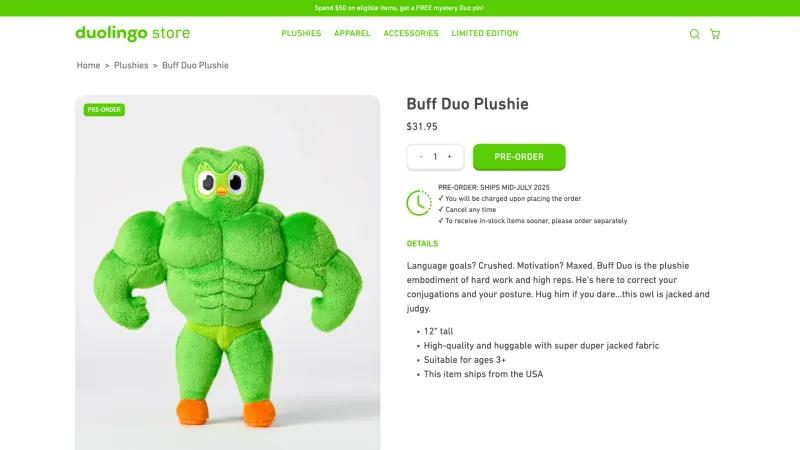 Store — Duolingo, Education UI