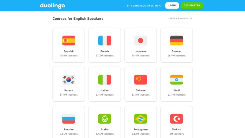 Stats Section — Duolingo, Education UI