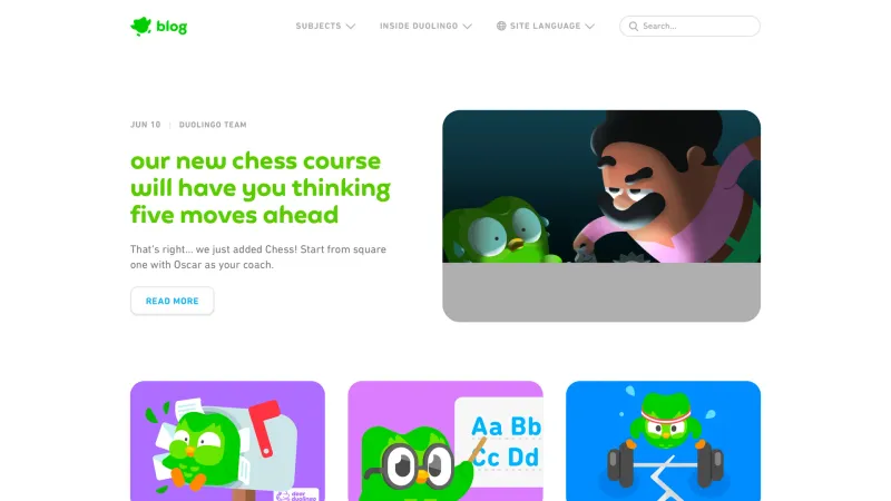 Blog — Duolingo, Education UI