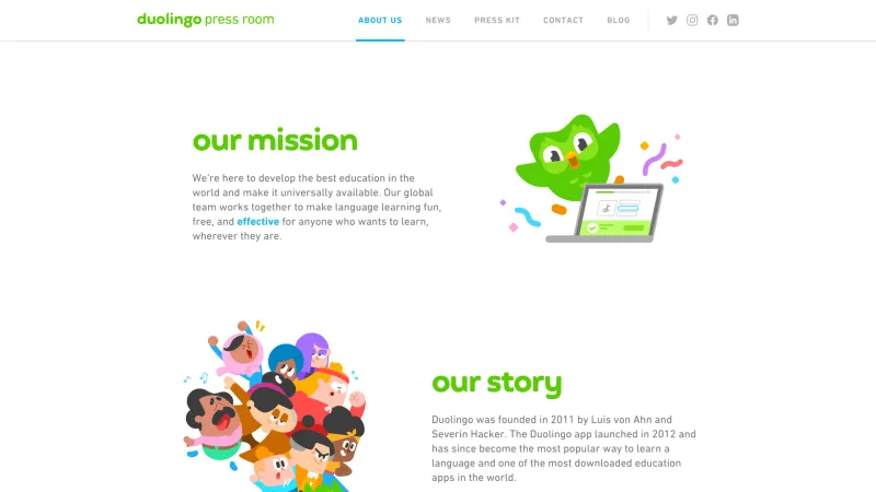 About — Duolingo, Education UI