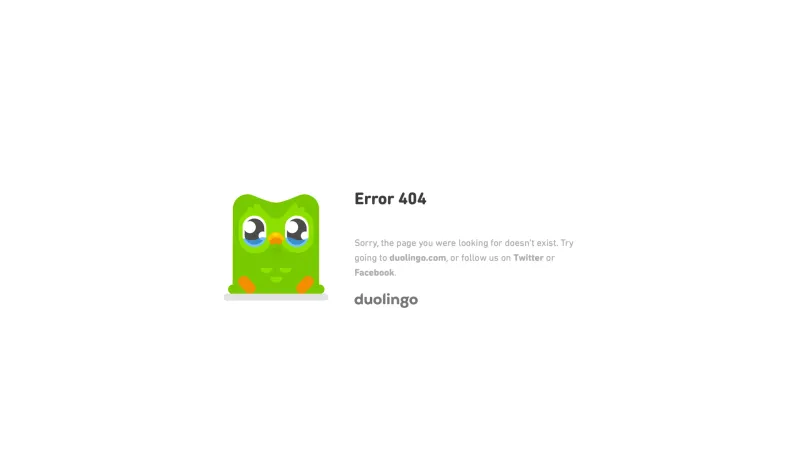 404 — Duolingo, Education UI