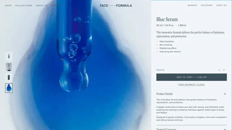 Store — Face Formula, E-commerce UI