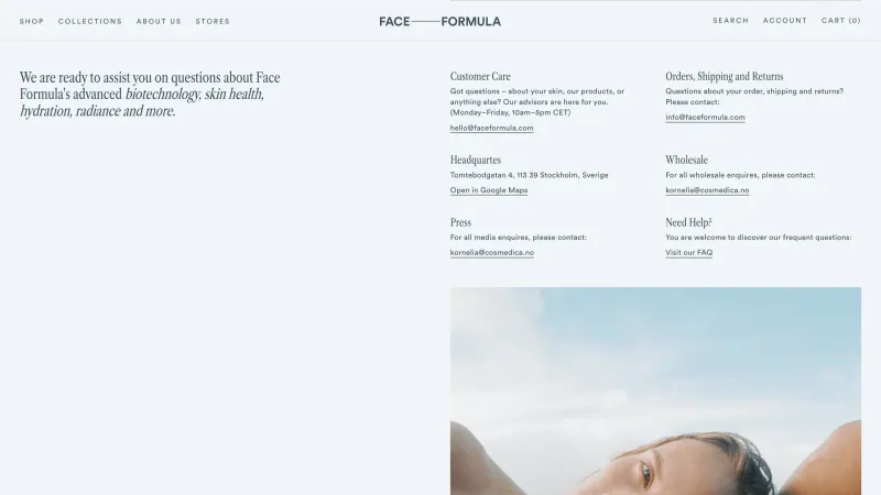 Face Formula — Contact, FAQ, скриншот 4/9