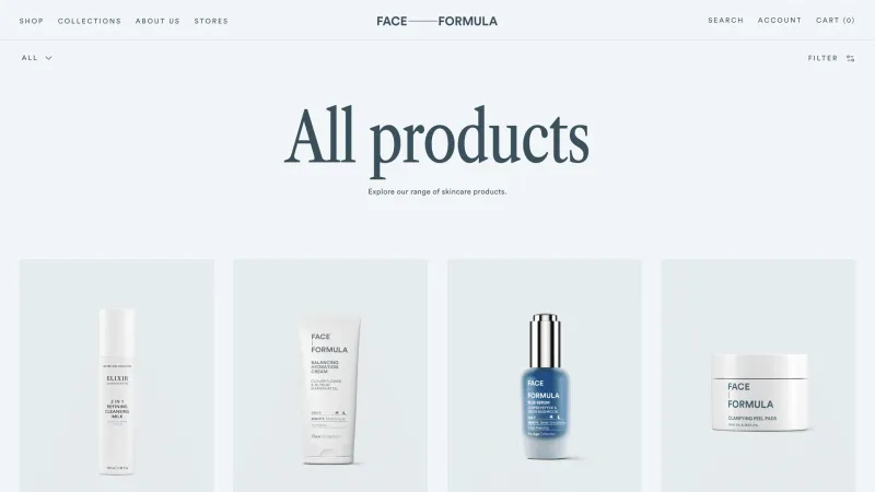 Store — Face Formula, E-commerce UI