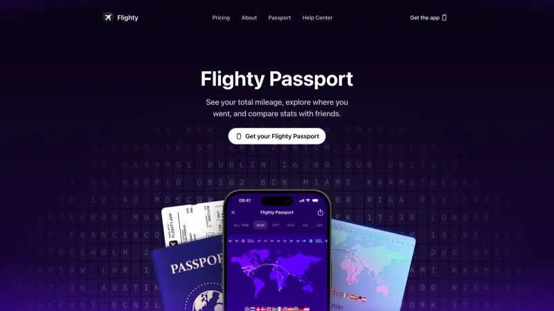 Flighty — Features, Hero Section, скриншот 4/9