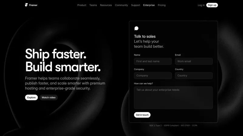 Framer — Features, Showcase Section, скриншот 12/16