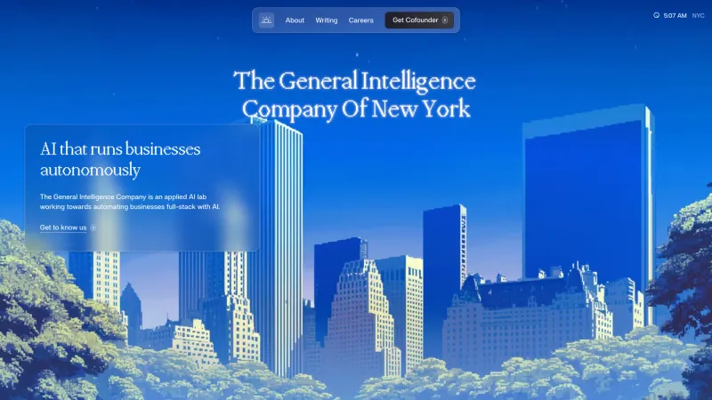 About — General Intelligence Company, AI & ML UI