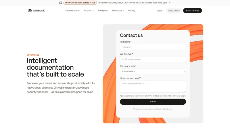 Contact — GitBook, Developer Tools UI