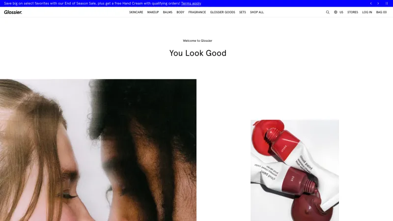 Glossier — About, CTA Section, скриншот 1/8